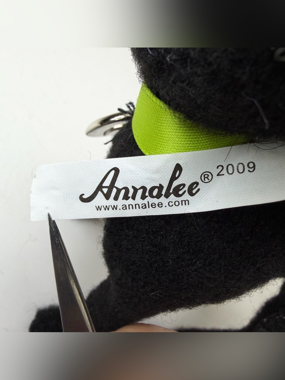 Annalee Black Cat Pair Halloween Decor Bendable Vintage Dolls - Picture 7 of 12